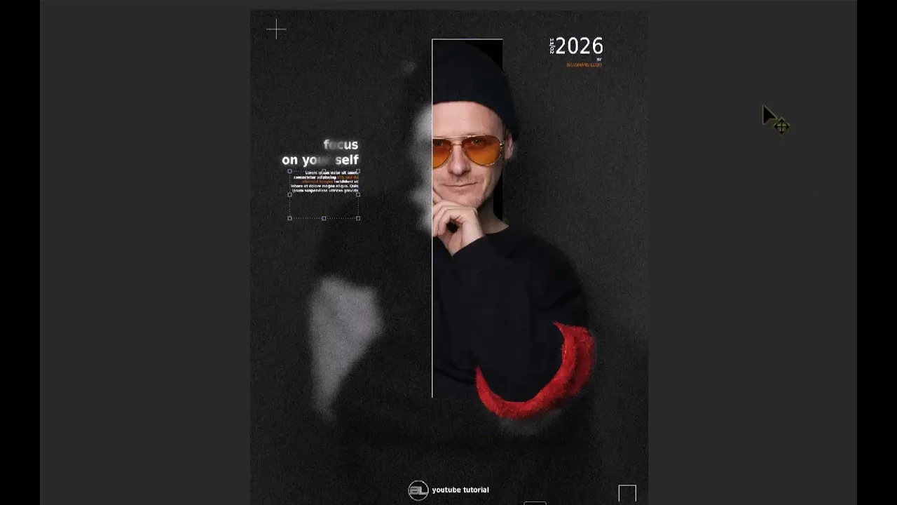 Photoshop Glas effect poster design
